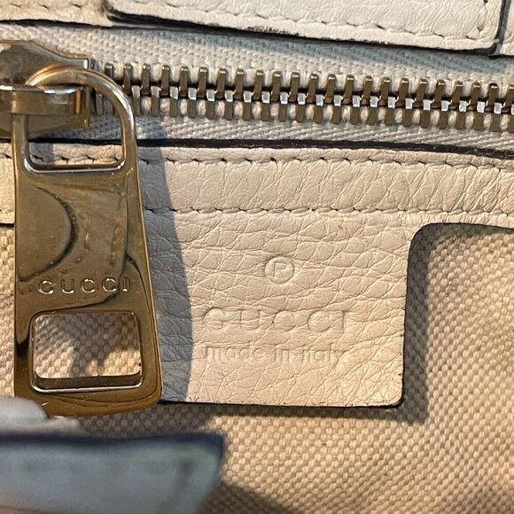 GUCCI Bamboo Shopper Ivory Leather 2way Satchel Bag - Preowned - Picture 7 of 16